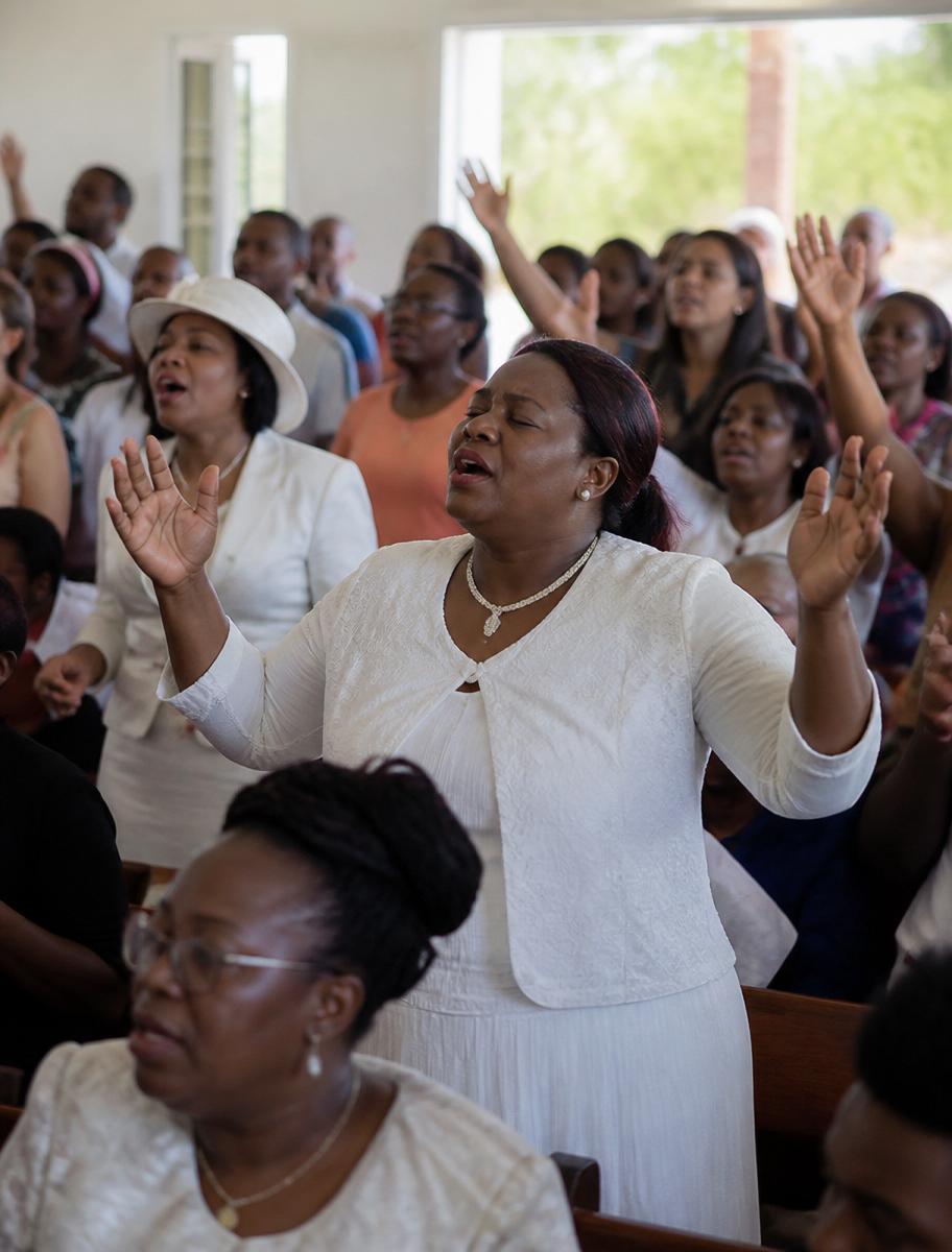 Winners Chapel members after service in the Caribbean