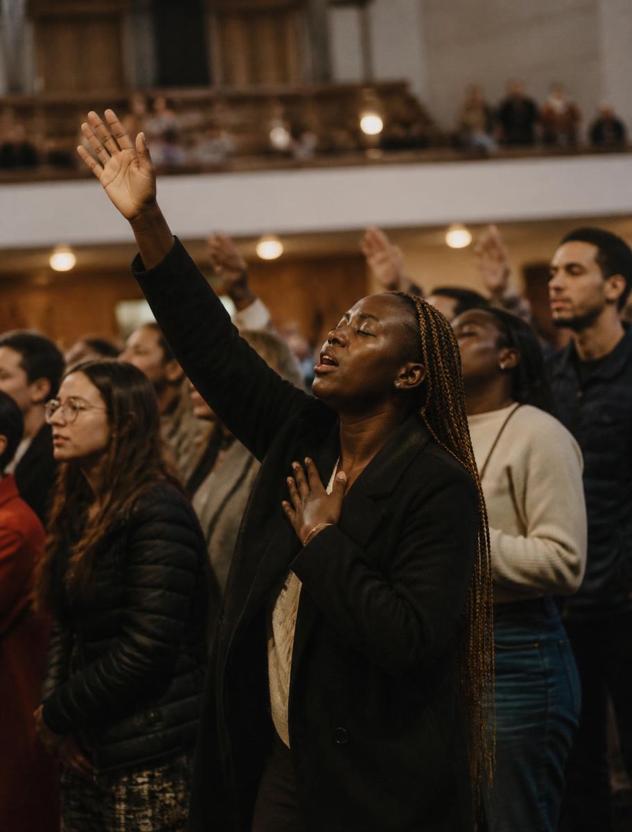 Diverse Winners Chapel members greeting each other in the United Kingdom